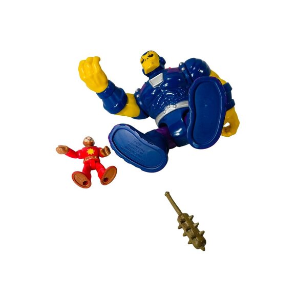 Dc Comics Imaginext 2017 Mongul Supervillain & Knight With Weapon Accessories - Picture 9 of 11